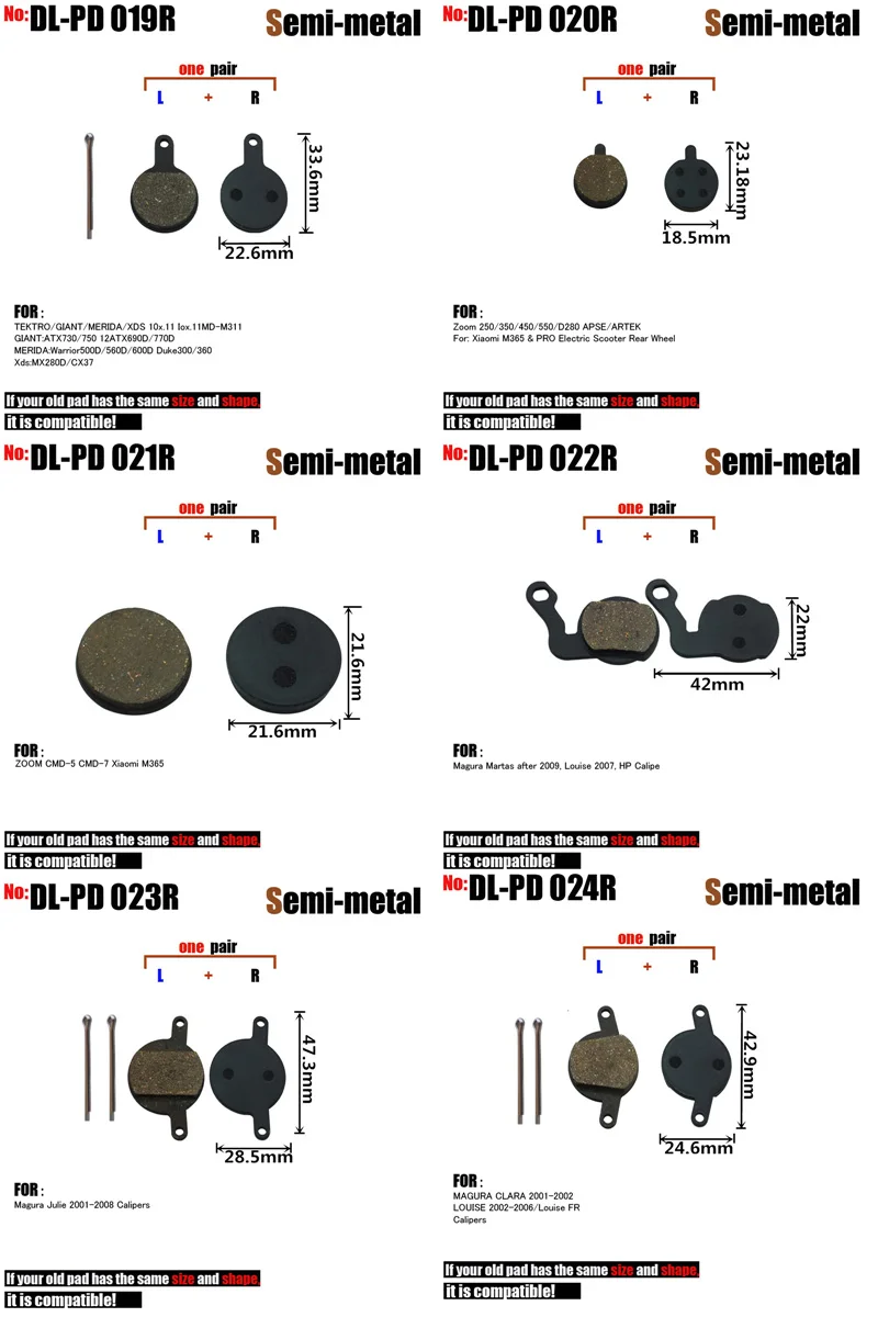 Pastillas de freno de disco para bicicleta SHIMANO XT/R ZOOM 975 985 ZEE MT5 315 MAGURA MT8 SRAM AVID BB5 Elixir DB1S semimetálicas, 4 pares