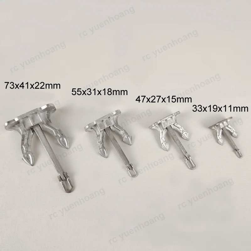 1PCS RC Boat Ship Model Spek Anchor 73x41x22mm 55x31x18mm Metal Alloy Anchor Accessories for DIY Simulation Assembly Parts