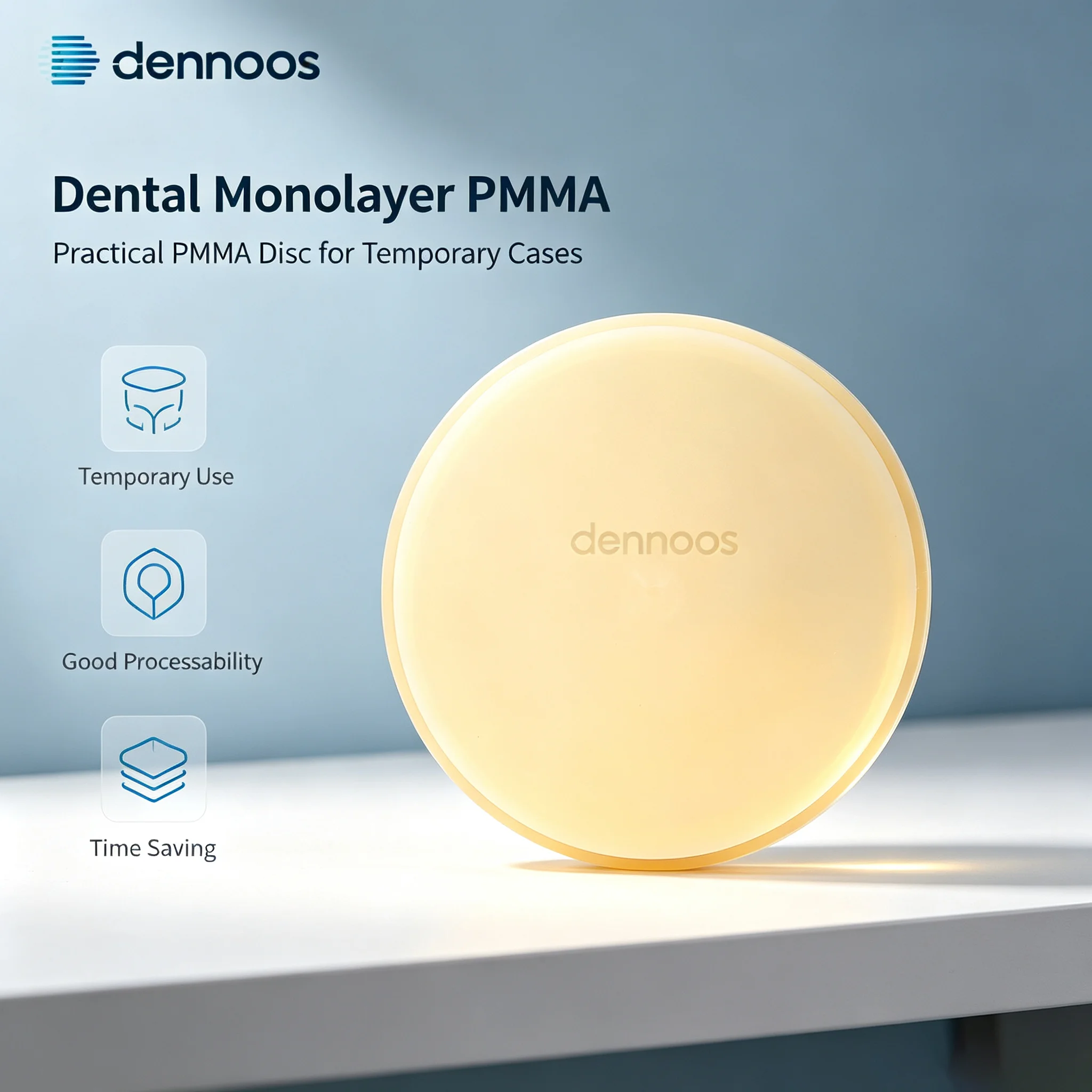 Dental Lab  Preshade Monochrome PMMA Block CAD/CAM Open System (98mm)*12-25mm for dental lab Dental lab Materials