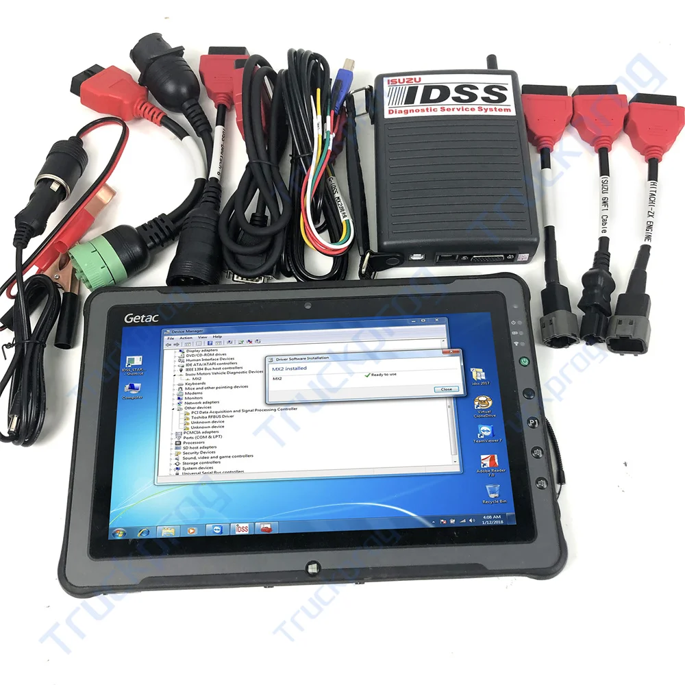 جهاز لوحي F110 لـ Isuzu IDSS datalink E-IDSS G-IDSS IDSS III أداة تشخيص معايرة شاحنة محرك الديزل