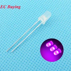 100 stks/partij 5mm Roze LED Ronde Light Emitting Diode Diffuus Mistige Ultra Heldere Lamp Kraal Plug-in DIY Kit groothoek DIP