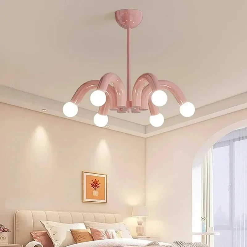 French Cream Style Master Bedroom Chandelier Modern Simple Magic Bean Eye Protection Light for Study Living Room