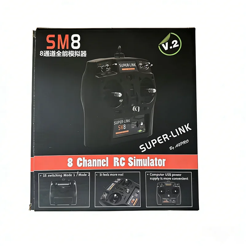 

Контроллер для радиоуправляемых моделей SM8/KC8, 8 каналов, G7.5/Phoenix 5/Online, переключение режимов One-Click и Hand Mode одним нажатием, для тренировок с FPV-дронами