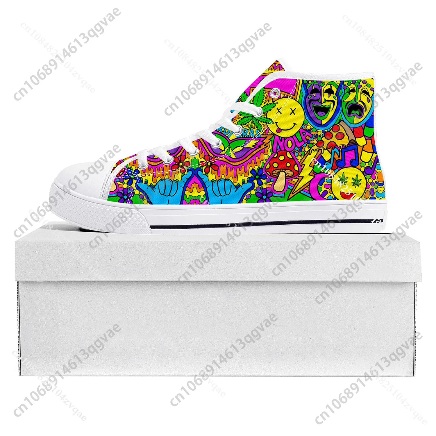 Funny Retro 80s 90s Icons High Top High Quality Sneakers Mens Womens Teenager Canvas Sneaker Couple Shoes Custom Made Shoe