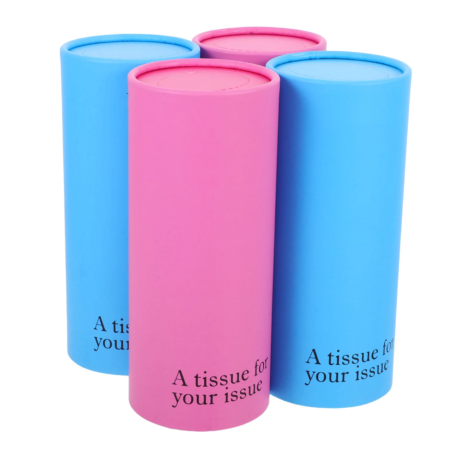 4Pcs Car Tissue Cylinder Round Portable Refillable Paper Tissue Box Holder for Travel Home Office Car Cup Holder Cylinder