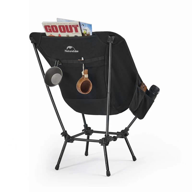 Naturehike Camping Chair Backpacking Chairs Ultralight Folding Chair Compact with Portable Storage Bag Side Pockets for Travel