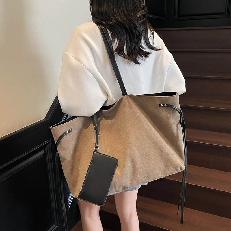 Casual Vintage frauen Schulter Tasche Mode Weibliche Leinwand Tragbare Handtaschen Große kapazität Reise Laptop Tragetaschen für dame – Detail 3