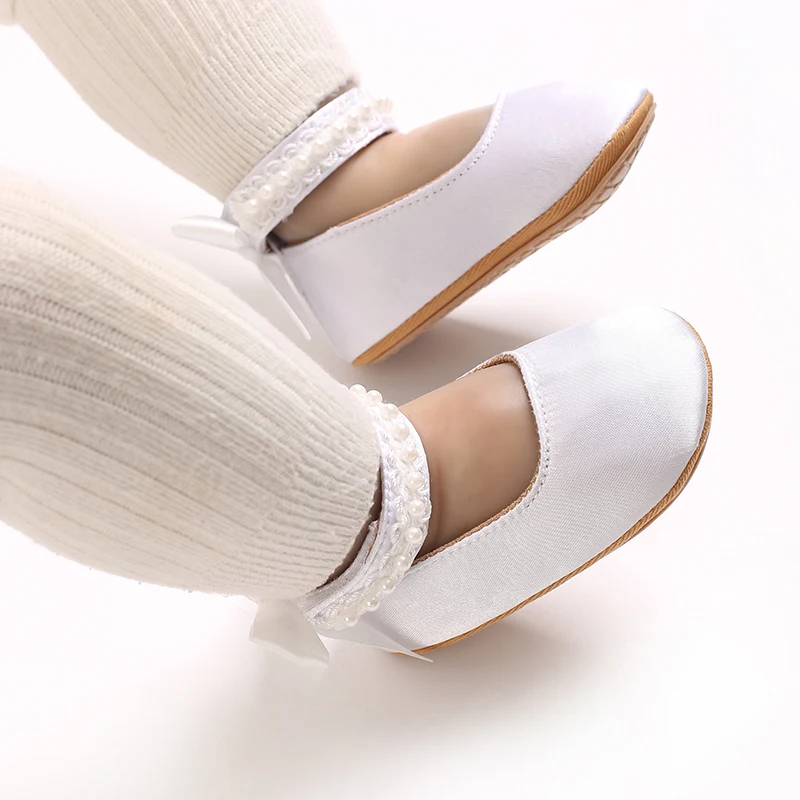 Mary Jane Flats für Kleinkinder, Mädchen, mit Schleife, rutschfeste, weiche Sohle, Prinzessinnen-Laufschuhe für Kleinkinder, Sneaker, Hochzeitskleid, Tanzschuhe – Detail 18