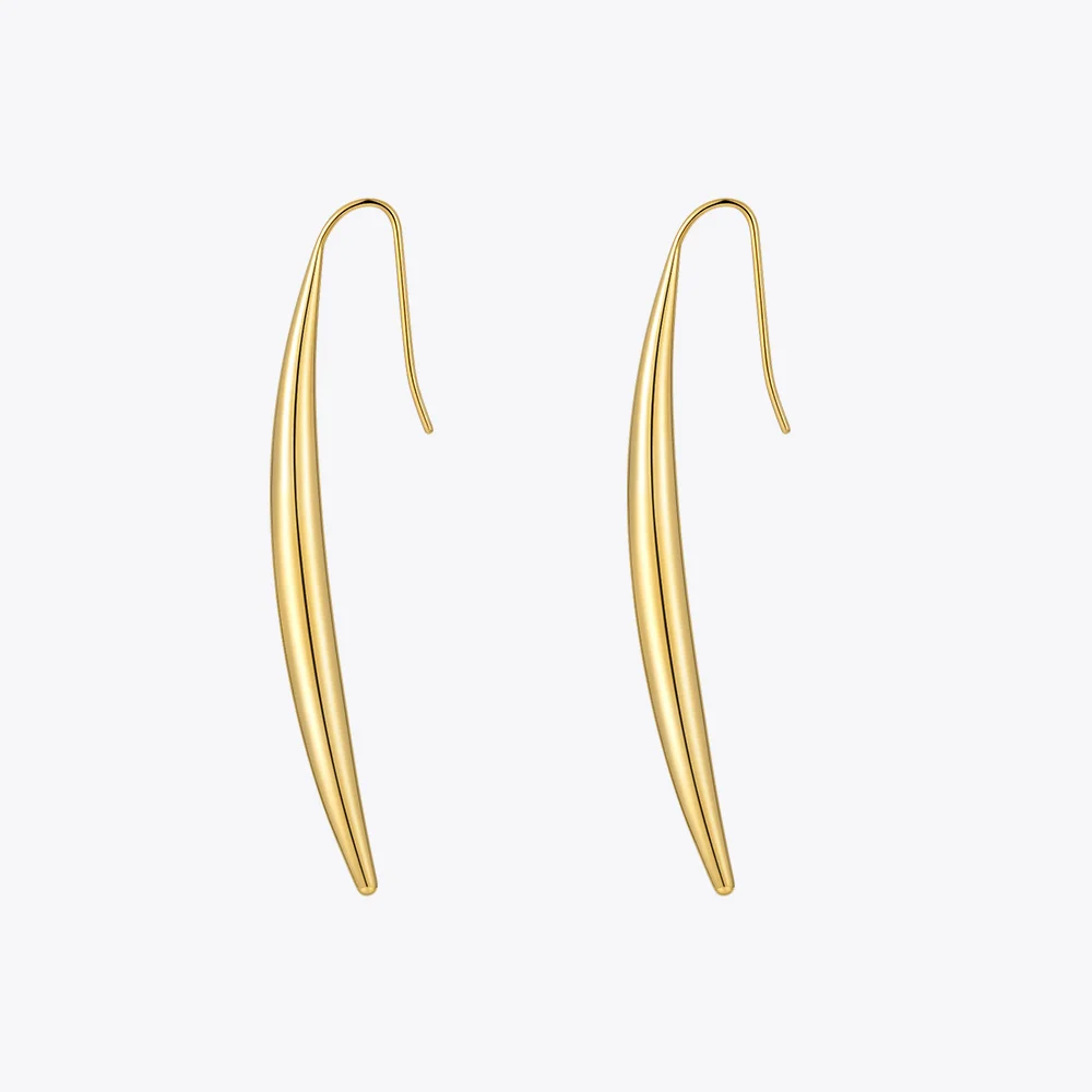 ENFASHION Bean Sprout Drop Earring For Women Gold Color Cute Earrings 2021 Stainless Steel Fashion Jewelry Gift Kolczyki E211226