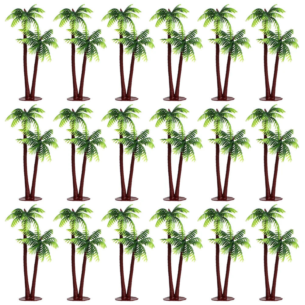 

30Pcs Miniature Coconut Tree Decor Artificial Plant Model Small Garden Fish Tank Landscape