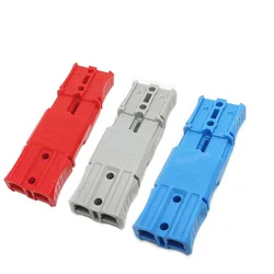 1 Pair of 40A Plug Power Connectors Red Blue Grey High Current Battery Tram Forklift Charging Connectors Male and Female Plugs