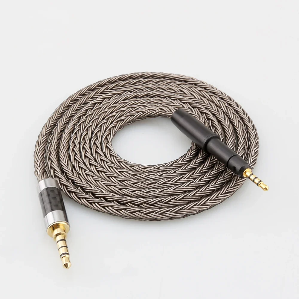 High Quality HIFI 16 Core Grey Silver Plated Earphone Cable For Sennheiser HD599 HD569 HD 560S HD559 hd560s