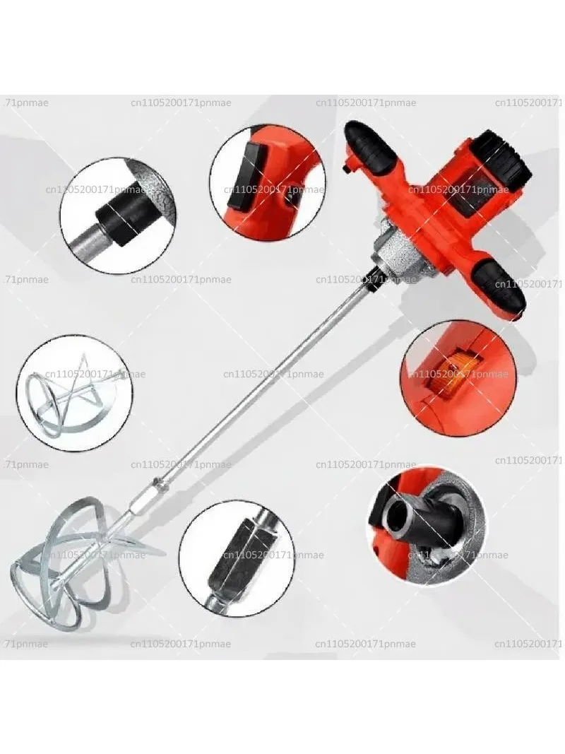 Professional 6-Speed Handheld Mixer for Cement, Grout, Paint, and Food Stirring