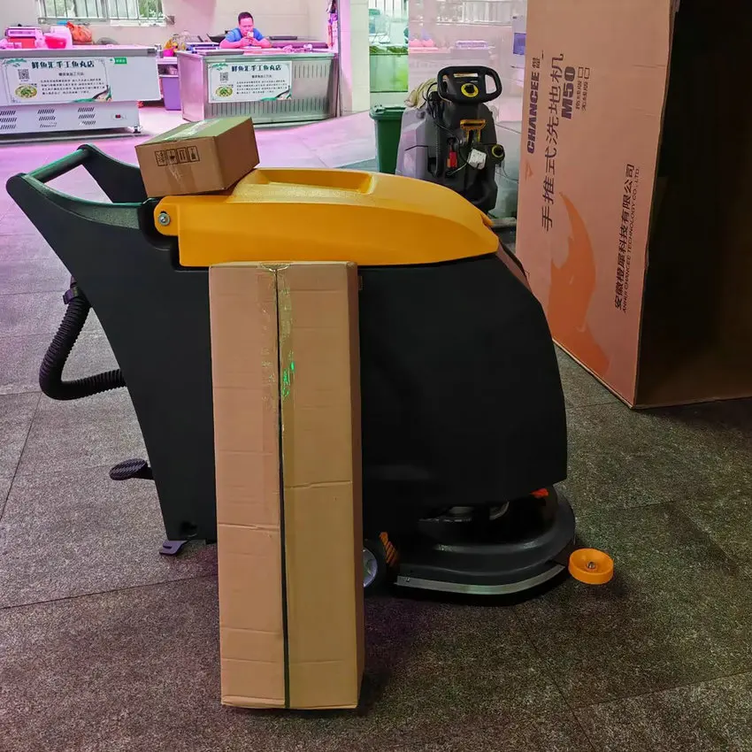 

Commercial Small Size Hand Push Electric Cleaner Floor Scrubber Cleaning Machine