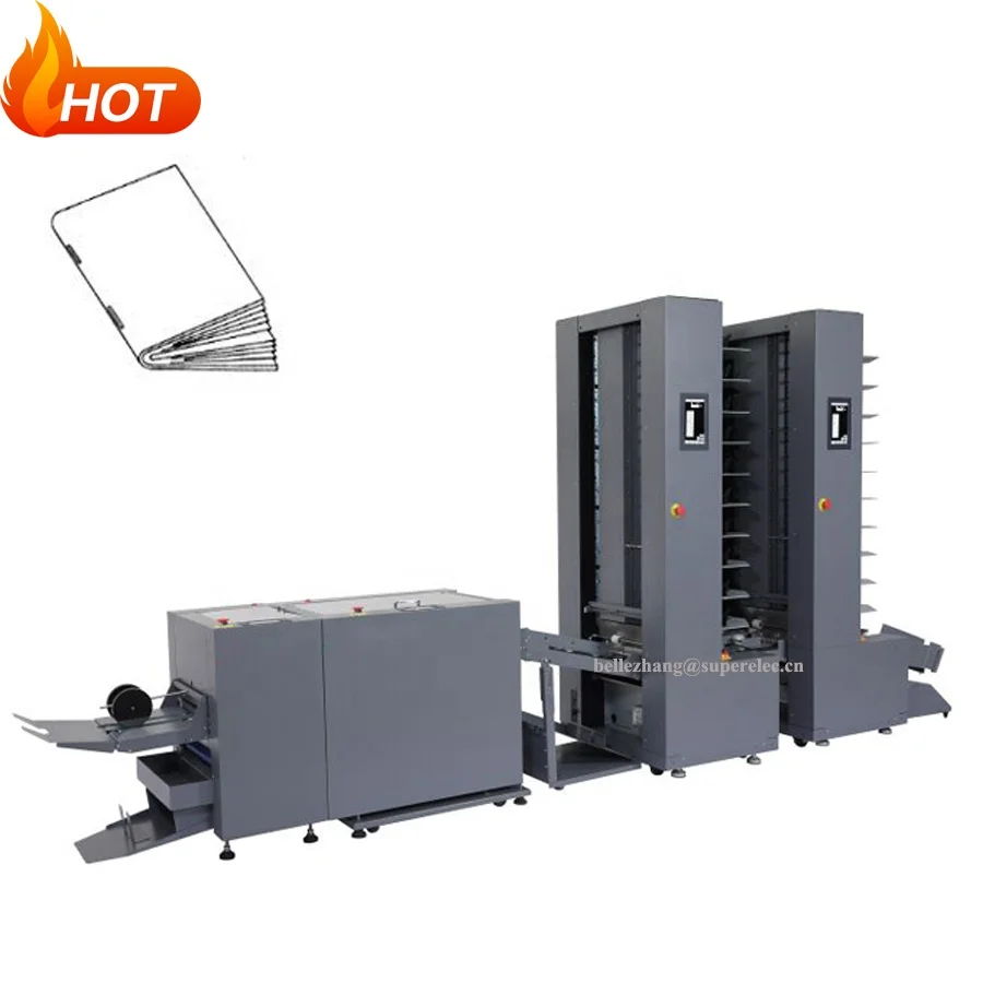 20 Stations Duplo Automatic Sheet Gathering Machine Industrial Double Paper Collating Machine A3 A4 Paper Collator With Stapler