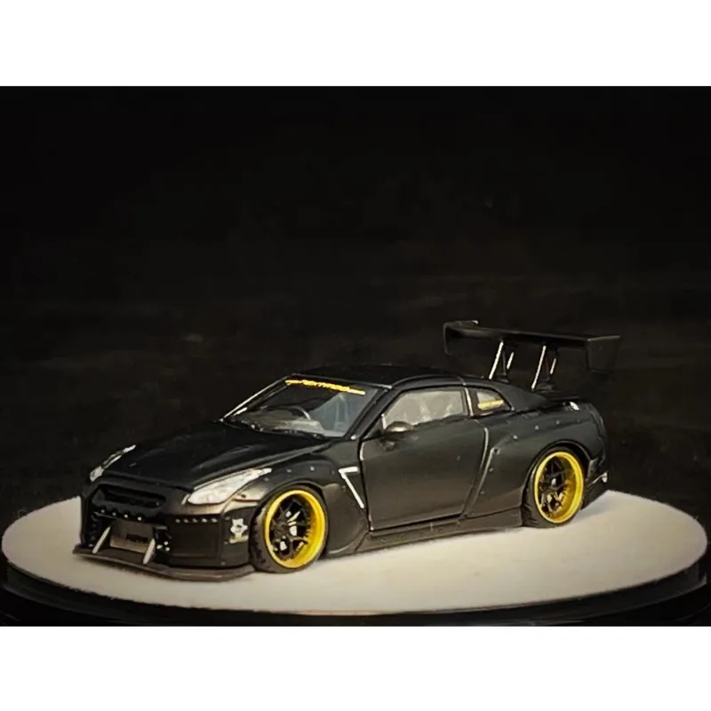 PGM 1:64 닛산 GTR R35 로켓 래빗 다이캐스트 합금 풀 오픈 시뮬레이션 자동차 모델, 소년 장난감, 성인 수집용 장식품.