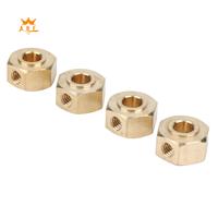 A08E-4PCS Brass 12Mm Hex Wheel Hub Adapter For YK4102 YK4103 YK4082 YK6101 Yikong RC Crawler Car Upgrade Parts