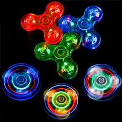 Luminous LED light Fidget Spinner Hand Top Spinners Glow in Dark Light EDC Figet Spiner Finger Stress Relief Toys