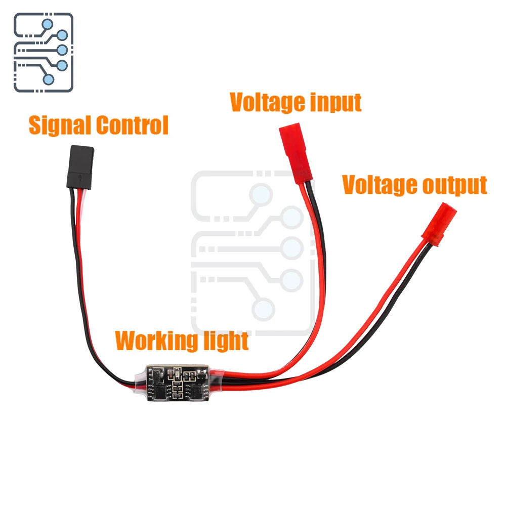 Remote control electronic switch 2A 20A 30A 3-30V aircraft model plant protection drone water pump PWM signal control