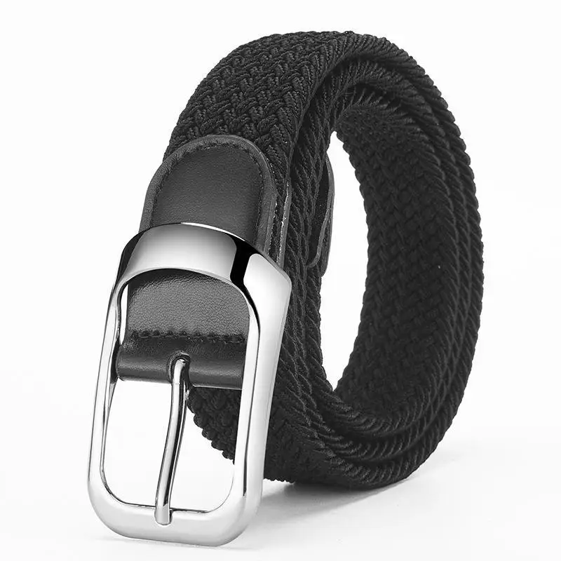 Men's Fashion Knitted Belt Breathable Business Casual Elastic Waistband Perfect for Jeans Office Daily Wear