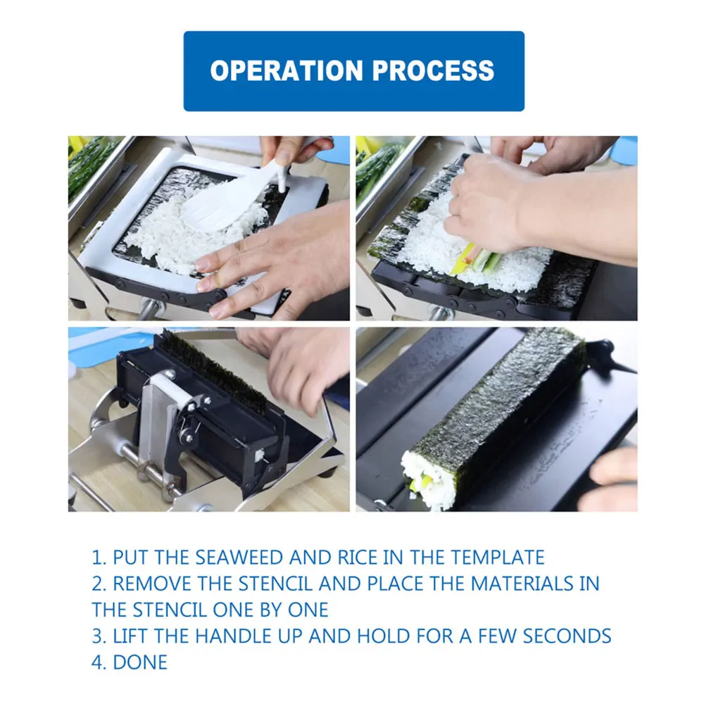 새로운 도착 수동 사각형 롤 스시 만드는 기계