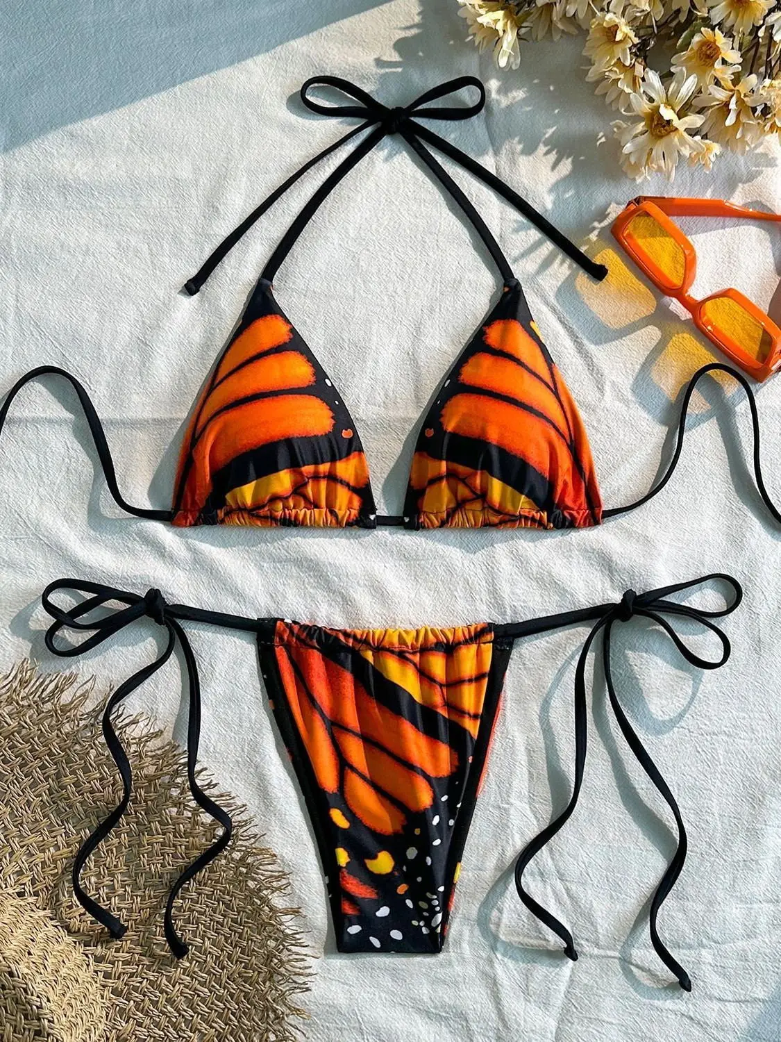 

2026 Triangle String Thong Bikinis Women Padded Swimwear Female Sexy Swimsuit Bathers Bathing Swimming Swim Suit Beachwear