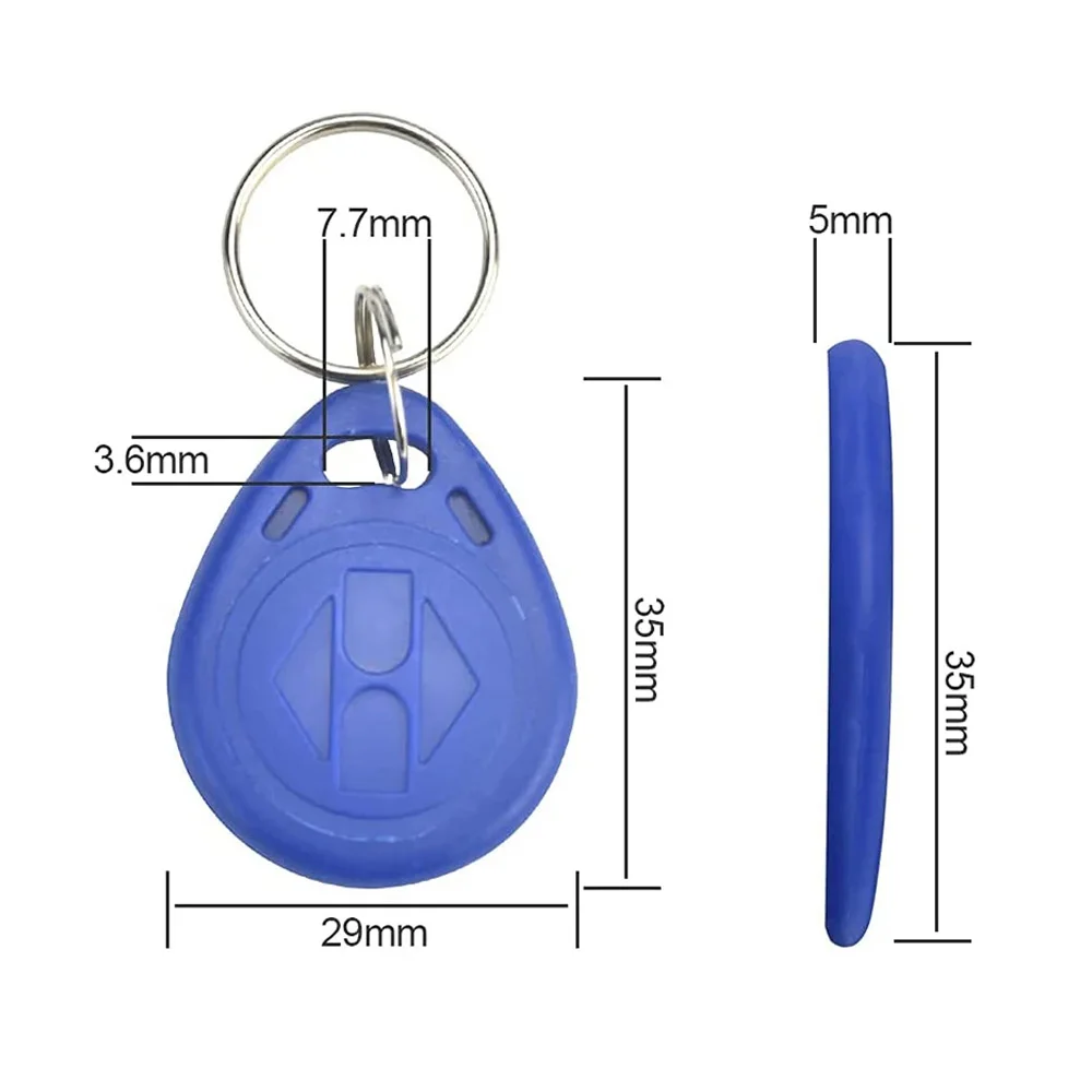 10PCS 125khz TK4100 EM4100 RFID Proximity Keychain Door Entry Access Control 125K Read Only ID Token Keyfob Tag Keys Keykobs