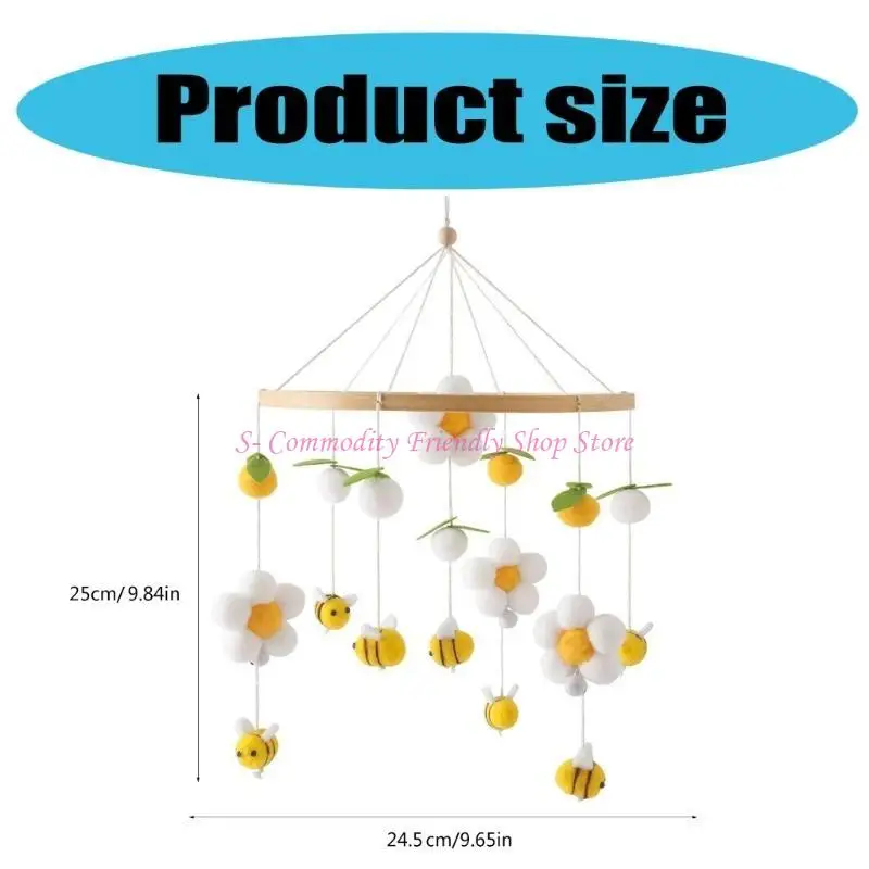 85AEE BABY CRIB NURSERY MOBILE HANKING BED BETS CHISES สำหรับเด็กผู้ชายและเด็กผู้หญิงที่มีดอกไม้หรูหราเพดาน