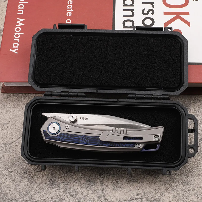 Kesiwo Blue Fairy M390 Titanium G10 Handle Cool Outdoor Tactical Camping Survival Hunting Gift Sharp Pocket EDC Folding Knife