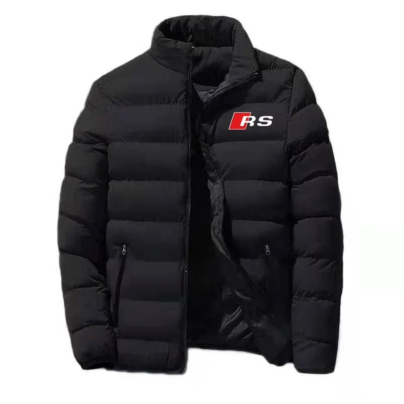 2025 Autumn Selling Audi-RS England style Print Solid Color Cotton Men Long Sleeve Popular Jacket Zip Comfortable Down Jacket