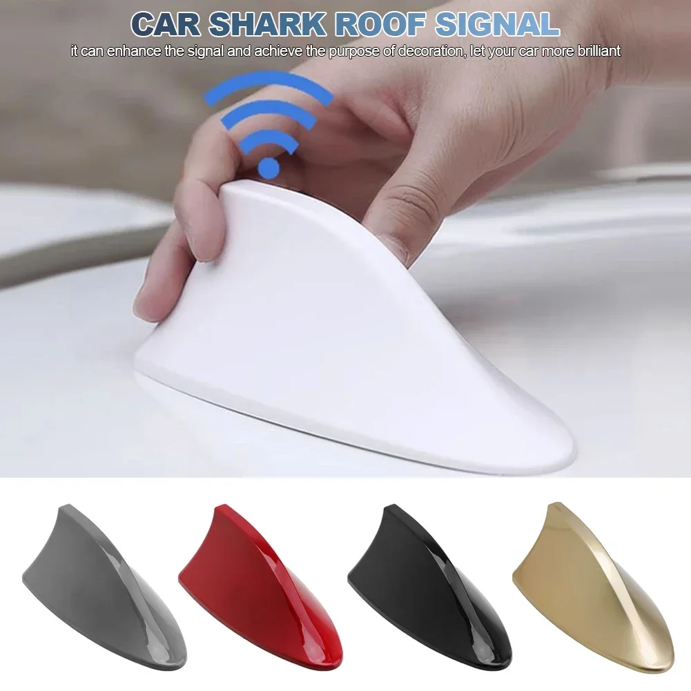 Universal Car Roof Shark Fin Decorative Aerial Antenna Cover Sticker Base Roof Carbon Fiber for BMW Honda Toyota Mazda Hyundai