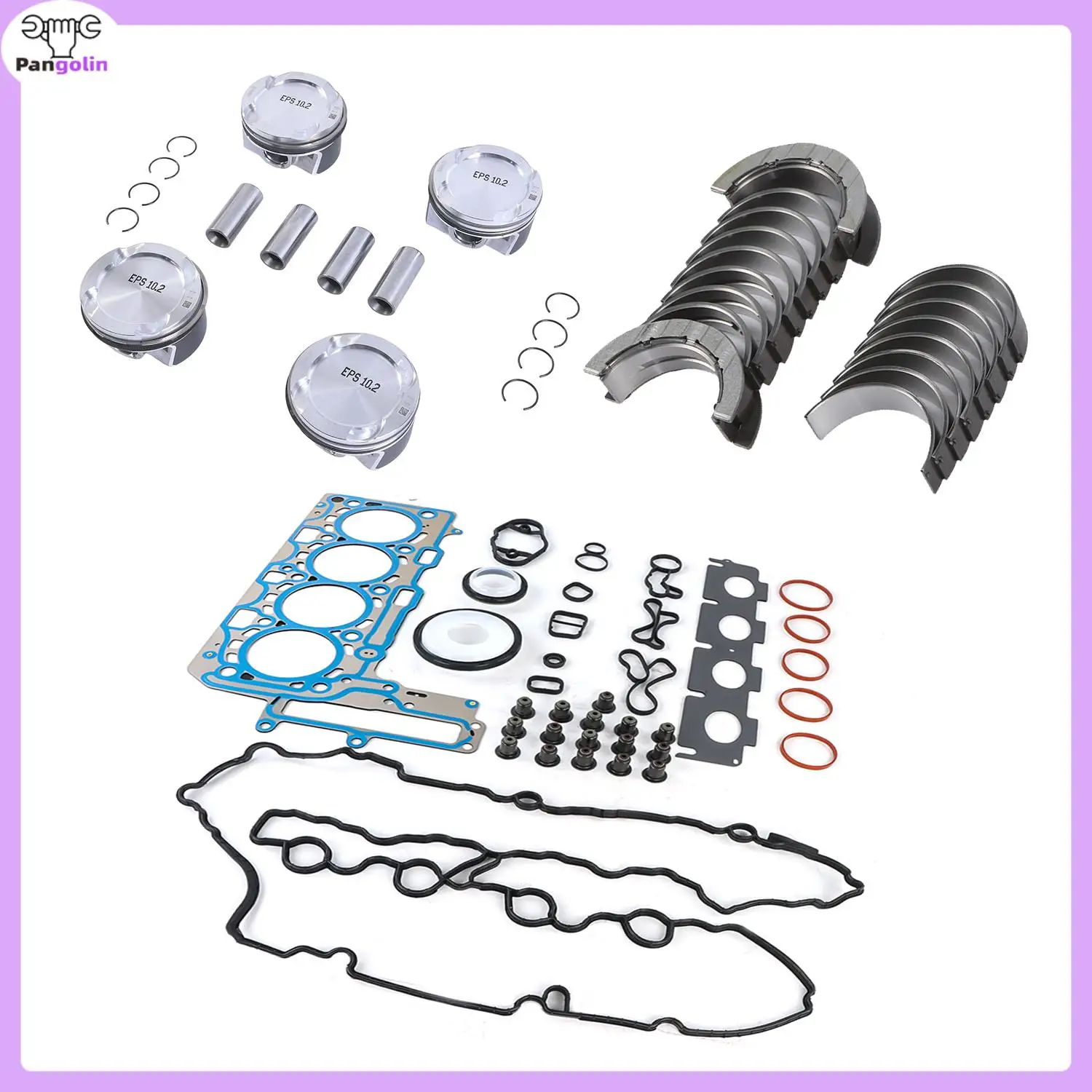 

Pistons & Rings CR10.2:1 Cylinder Head Gasket Main & Con Rod Bearings For BMW 320i Mini Cooper S F30 F56 G20 G30 B48B20 B48 2.0T