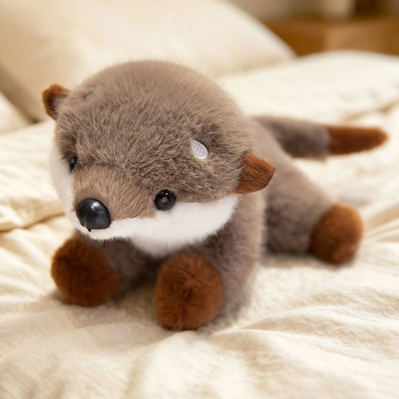 Lying Stuffed Animal Soft Cuddly Toy Fuzzy Huggable for Children, Nursery, Travel