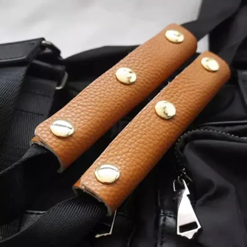 1/2pcs Suitcase Grip Protective Luggage Bag Handle Wrap Leather Anti-stroke Stroller Shoulder Strap Pad Cover Bag Accessories