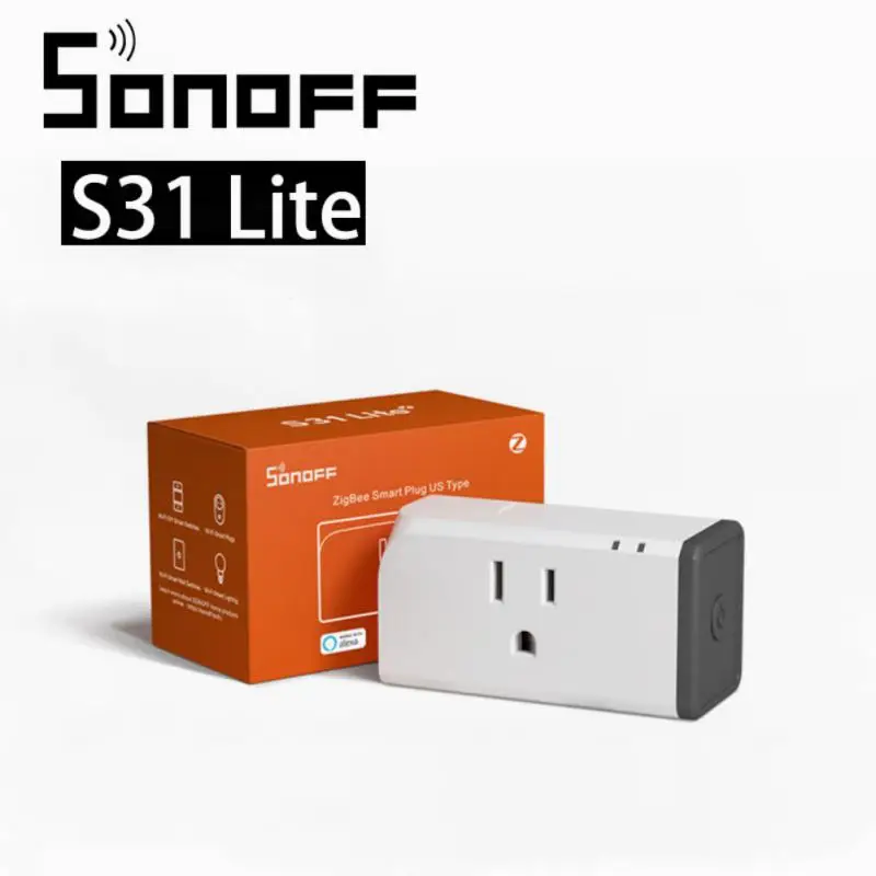 1-5PCS SONOFF S31 Lite US Smart Zigbee Socket Plug Voice Remote Control Smart Home Switch Works With Alexa SmartThings Hub
