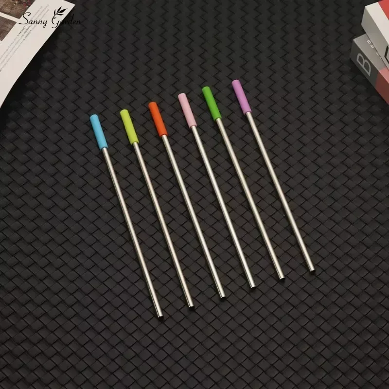 6pc Straw Tip Cover Straw Silicone Tip Straw Cap Protective Cover Anti-scratch Tongue Anti-scalding Suction Tip 6mm 8mm 12mm