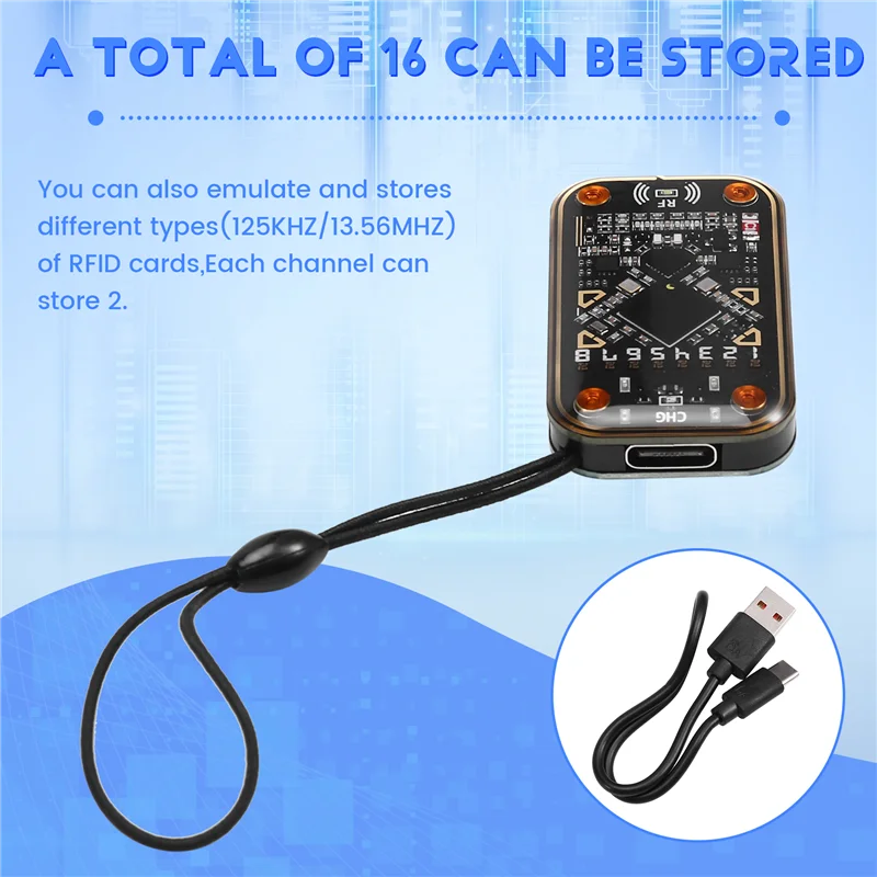 

Daily RFID Smart Chip Reader Smartcard Emulator RFID Emulator Read Writer Em125khz IC 13.56Mhz Badge Decode Support Clone Card