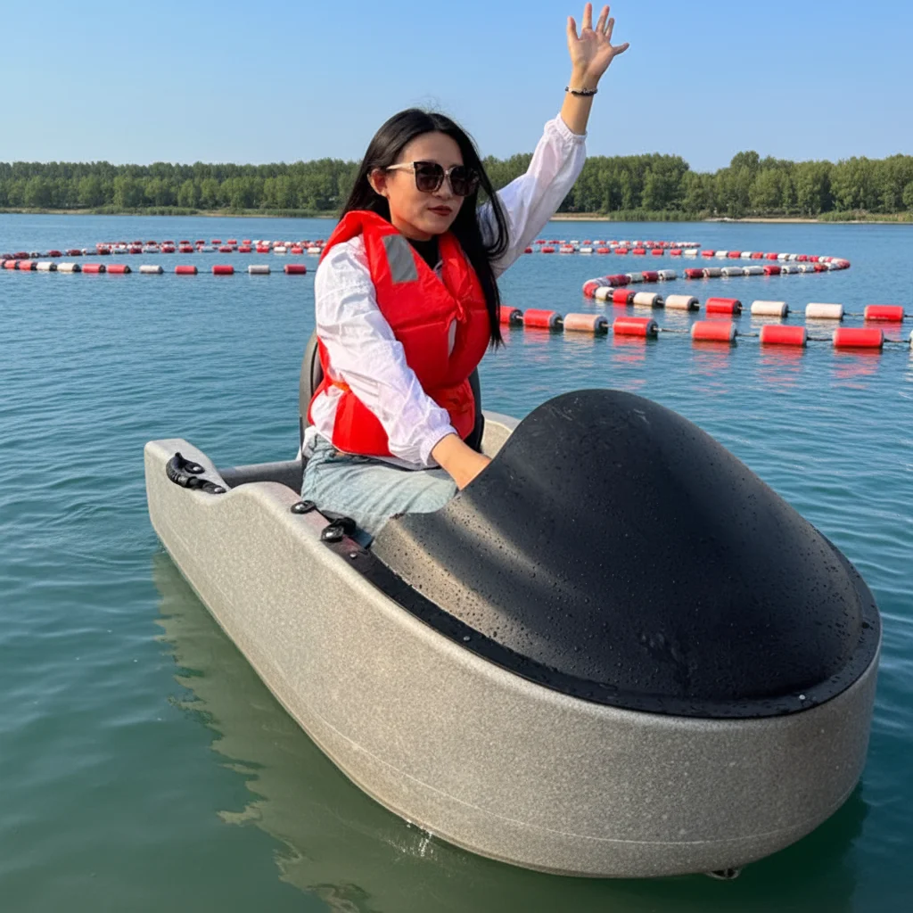 Hot sale drift go kart single seat water drift kart boat, EPP impact resistant material 18KW power component for scenic area lak