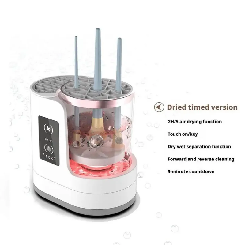 3-in-1 electric makeup brush cleaner with brush drying function, portable automatic USB makeup brush cleaning tool