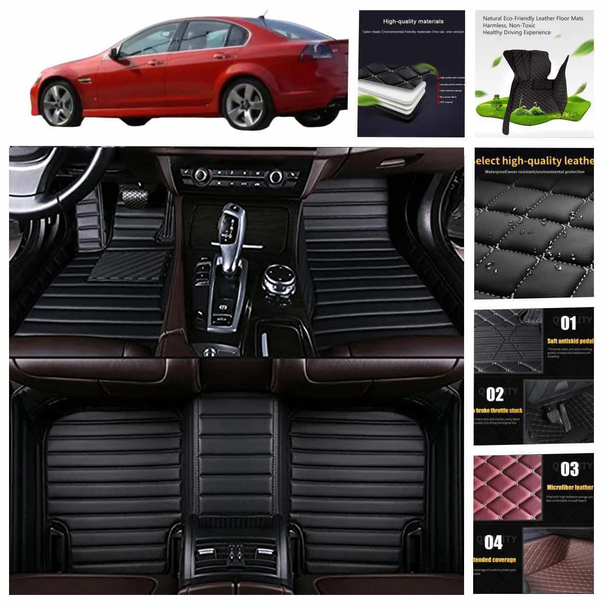 3D PU-leather Waterproof Custom Car Floor Mats For Bentley Bentayga Auto Carpets Accessorie Coche Liners