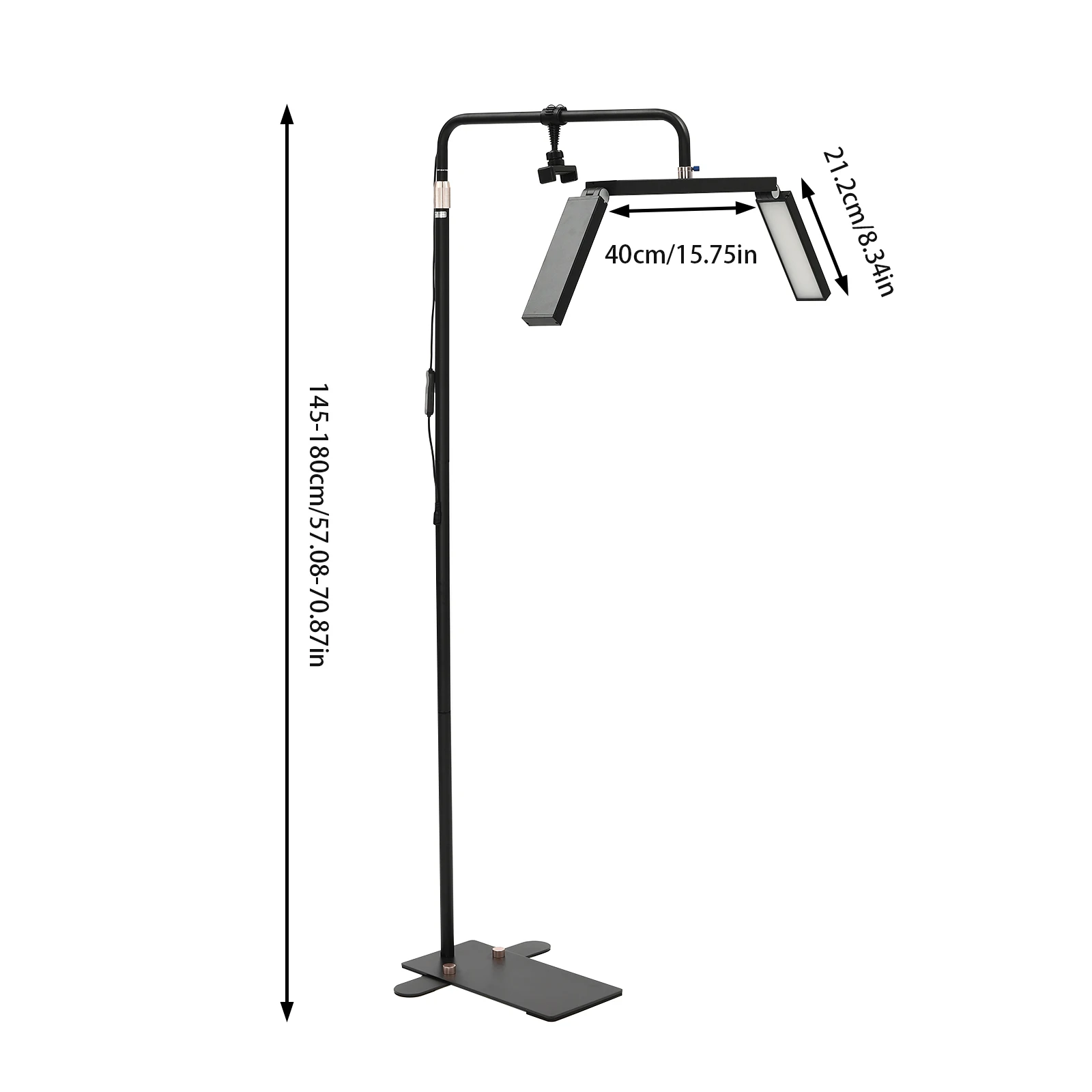 [Lash Light] Half Moon Lash Light - Aluminum Iron Build - for Eyelash Extensions Salon SPA - Adjustable Light Phone Holder