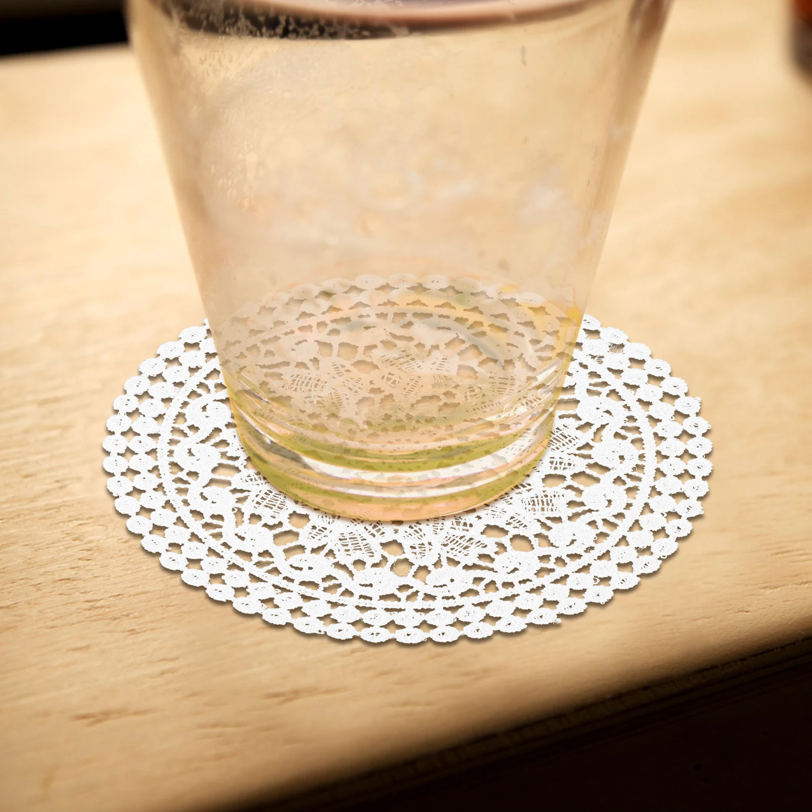 

6pcs Creative Embroidery Coaster Heat Resistant Cup Mat Hollow Design Non Slip Drink Coaster For Home Office Hotel Household