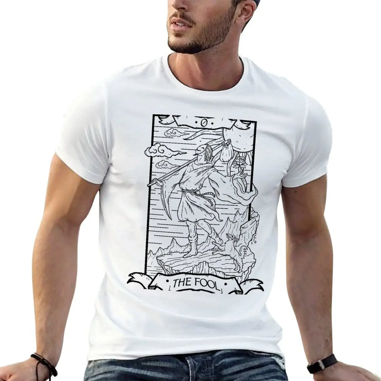 

Tarot Card The Fool T-Shirt customs heavyweights custom t shirt mens designer clothes