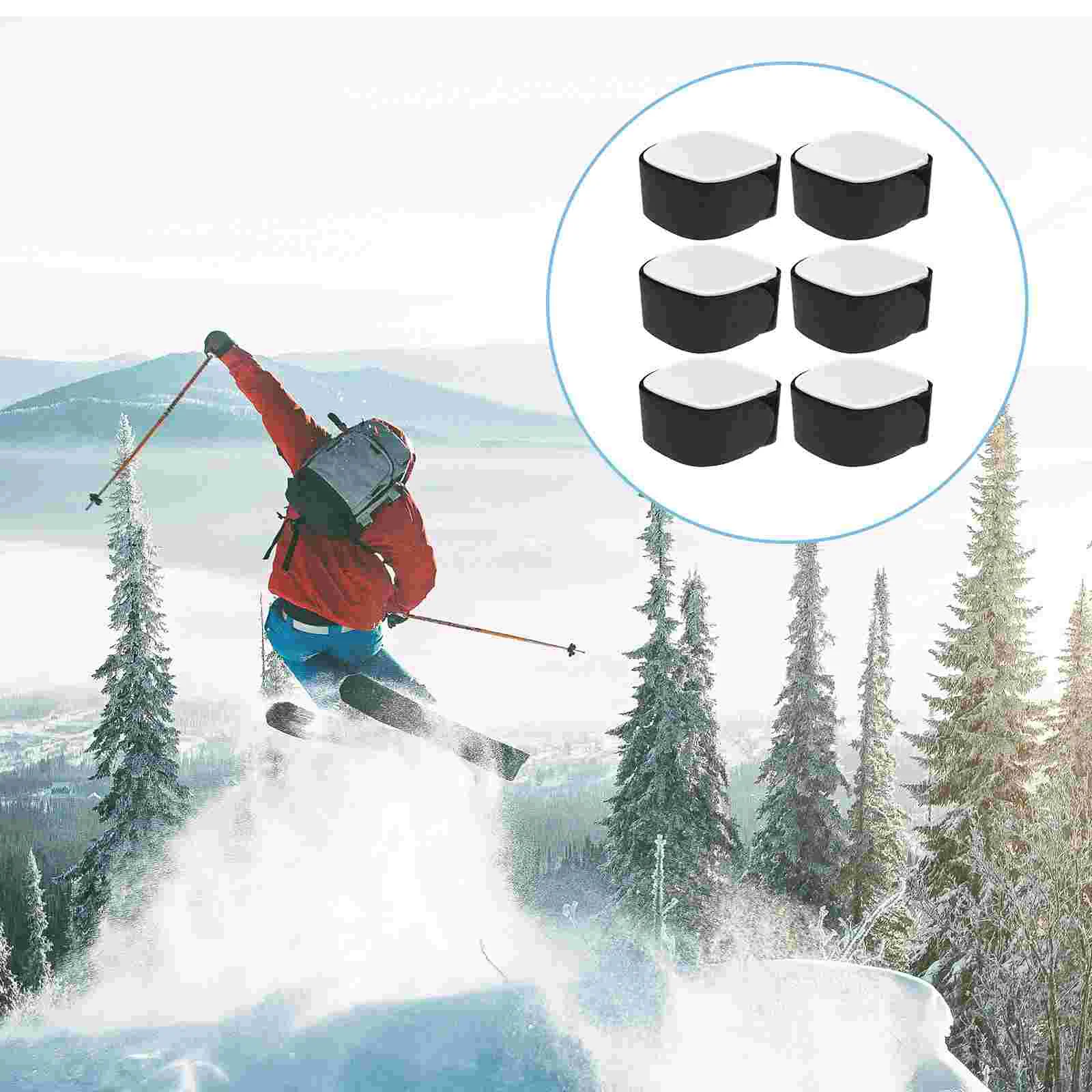 6 Pcs Ski Strap Skiing Holder Snowboard Accessories Door Binding Adjustable Tape Sled Straps and Pole Carrier Outdoor