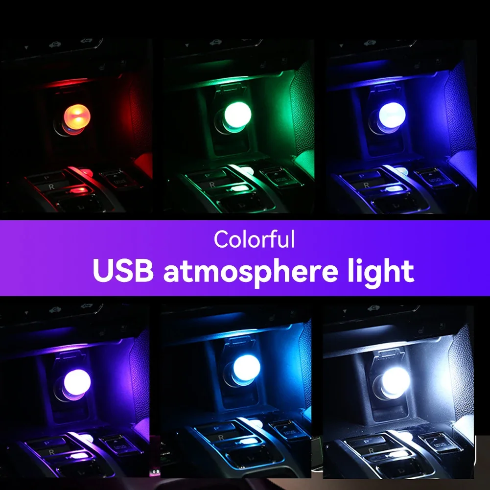 USB-Touch-Auto-Ambientebeleuchtung LED-Innenraumdekorationslichter Auto-Leselampe Farbenfrohe Dekorative Lampe Zubehör