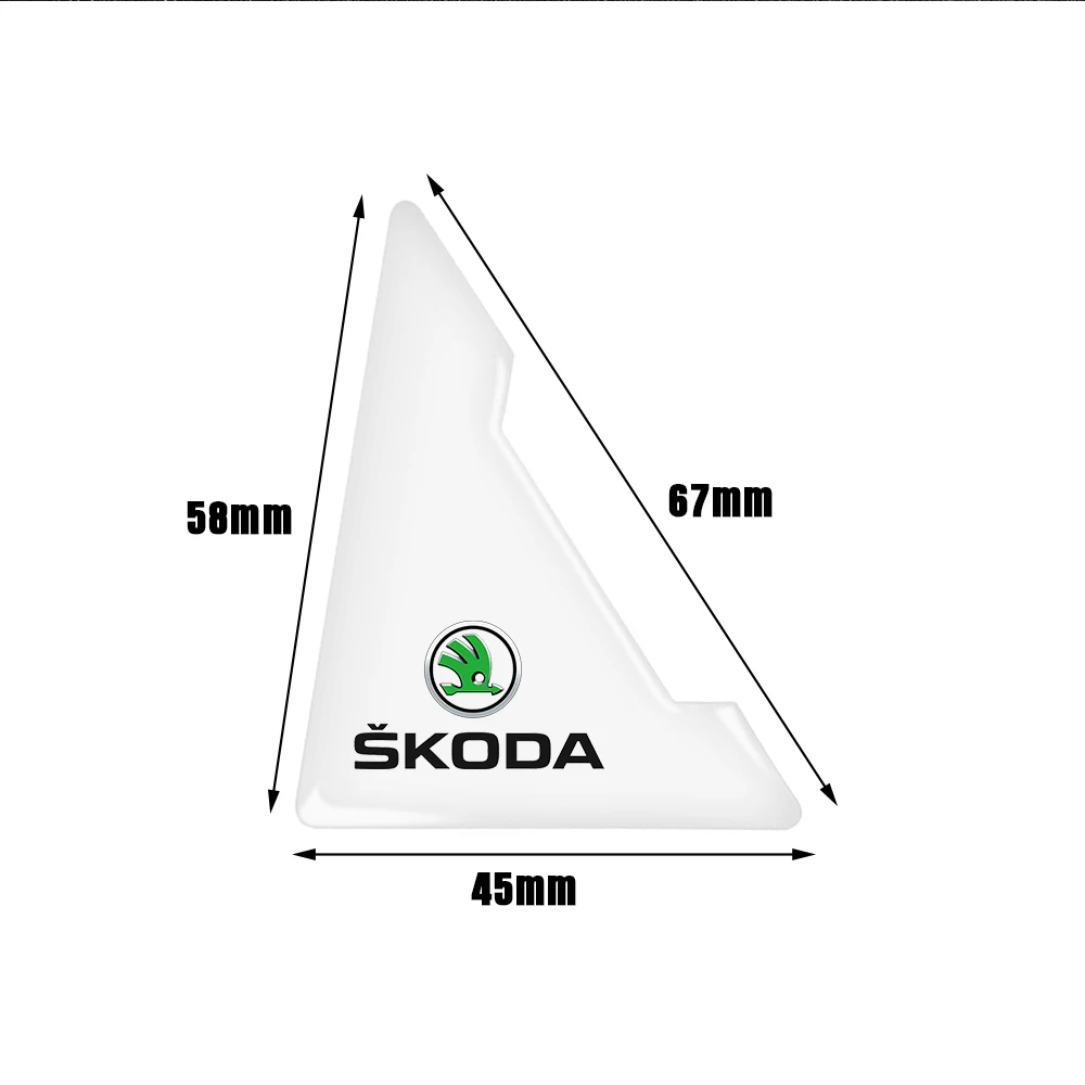 車のドアのコーナーバンパーステッカー,クラッシュプロテクター,シュコダ用ステッカー,ラピッド,ファビア1, 2,オクタビア,2,a7,a5,yti,super 3,vrs,s 2個