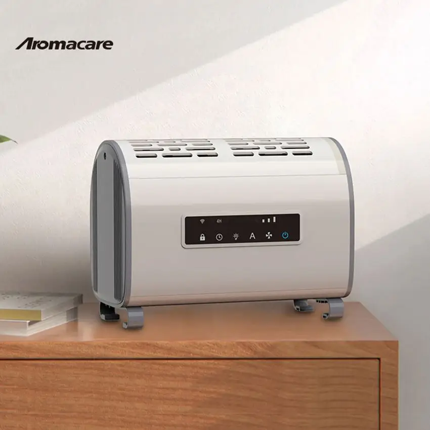 فلتر تنقية الغسيل الصغير للحمام، منقي هواء مثبت على الحائط مع شاشة تعمل باللمس