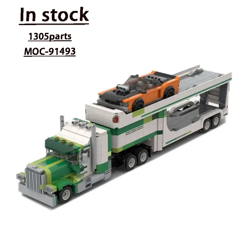 

MOC-91493Car Transporter Assembles Splicing Building Block Model 1305 Building Block Parts for Children's Birthday Toy Gift