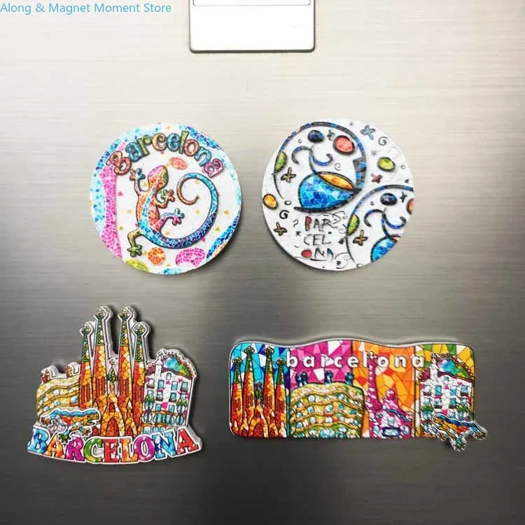 España Barcelona recuerdo turístico mosaico pegatina magnética refrigerador pegatina decoración creativa colección recuerdo