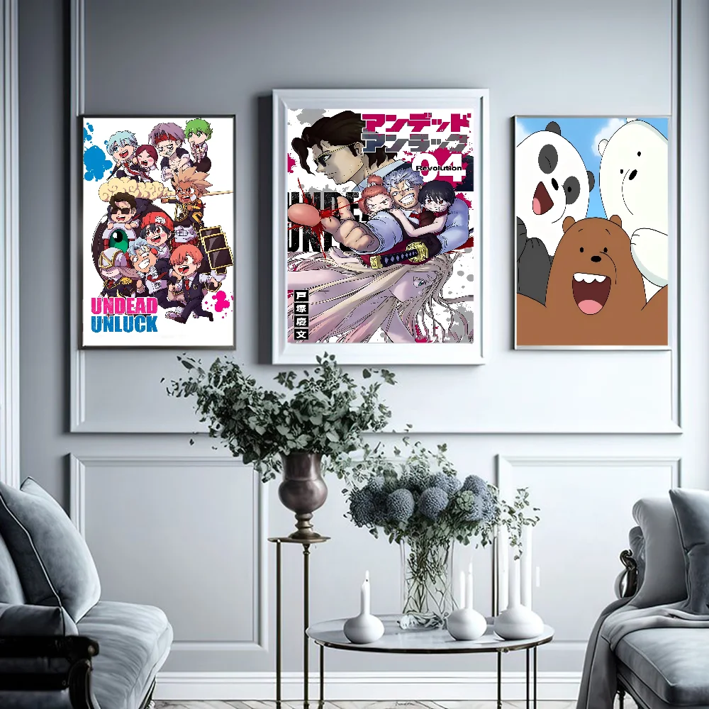 We B-Bares B-Bears Anime Posters Sticky Whitepaper Sticker DIY Room Bar Cafe Kawaii Room Decor